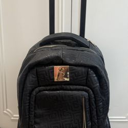 Sole Premise Black Monogram Leather CarryOn Roller Bag