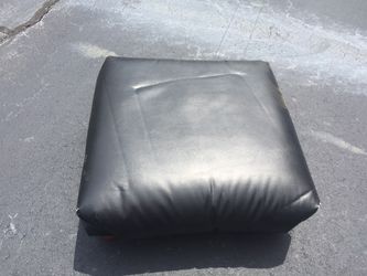 Ottoman Black w/ wooden feet