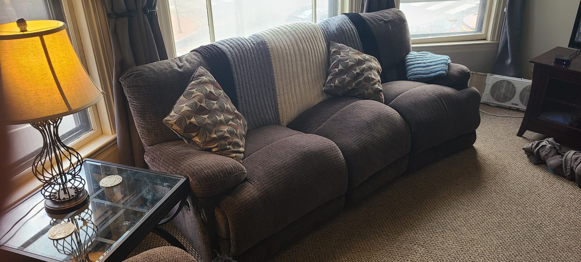 Large 3 seat recliner couch