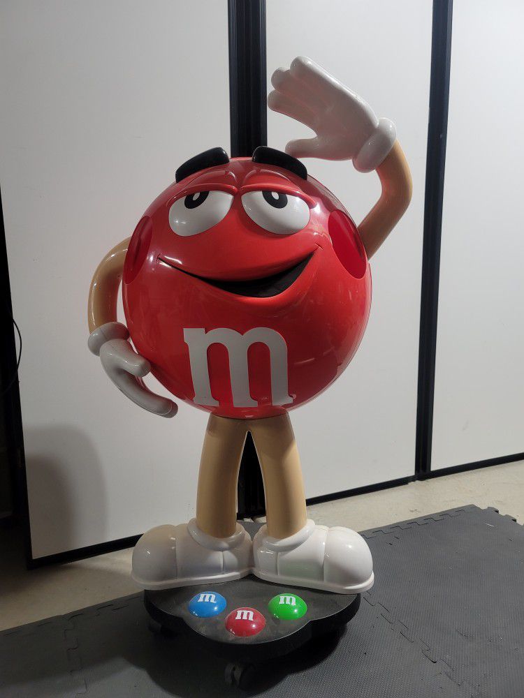 Red M&M's Candy Character Collectible Large Store Display 41” Tall,  w/Wheels for Sale in Elk Grove, CA - OfferUp