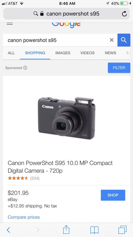 Canon powershot s95 with charger