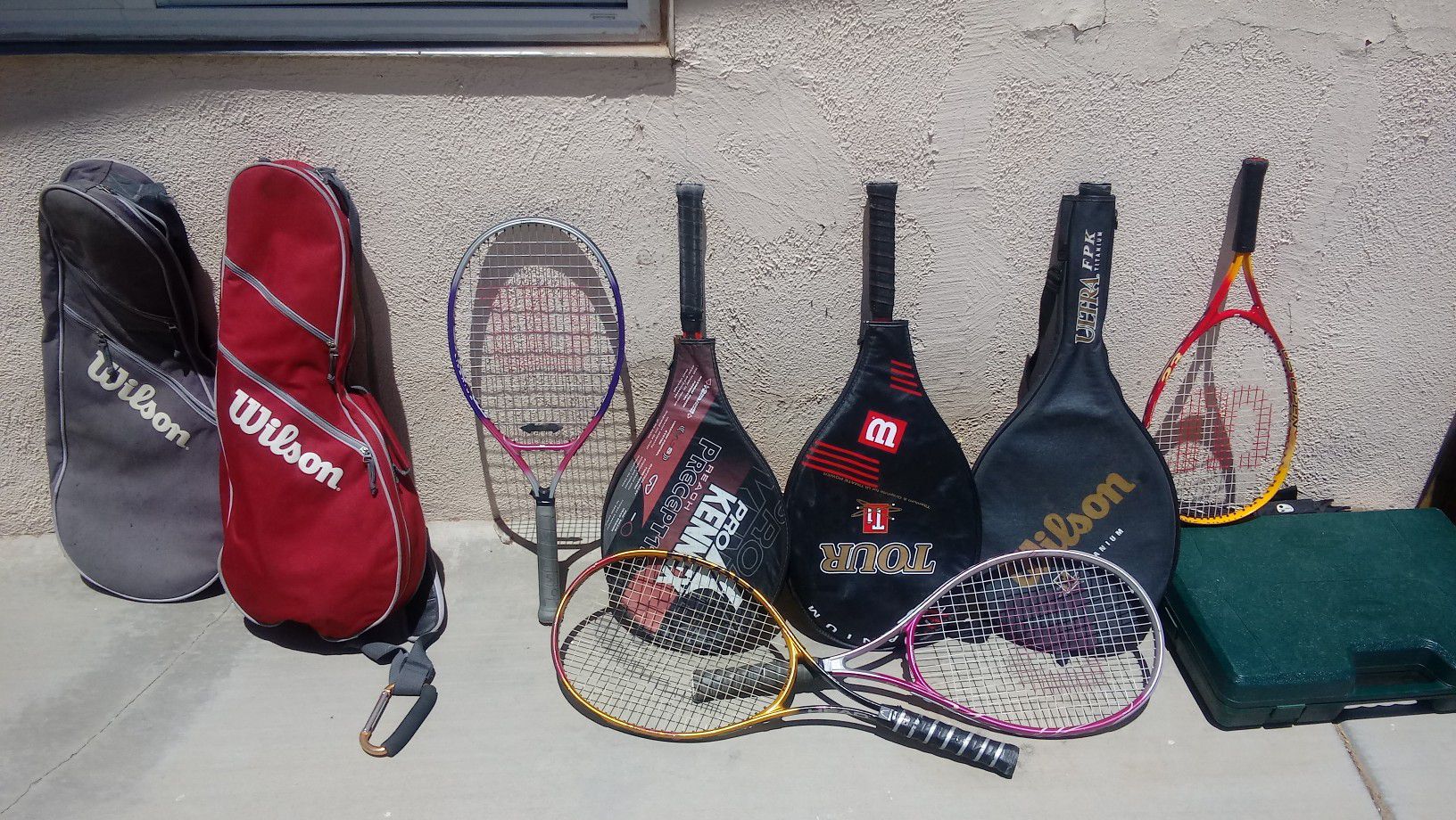 Wilson rackets and cases