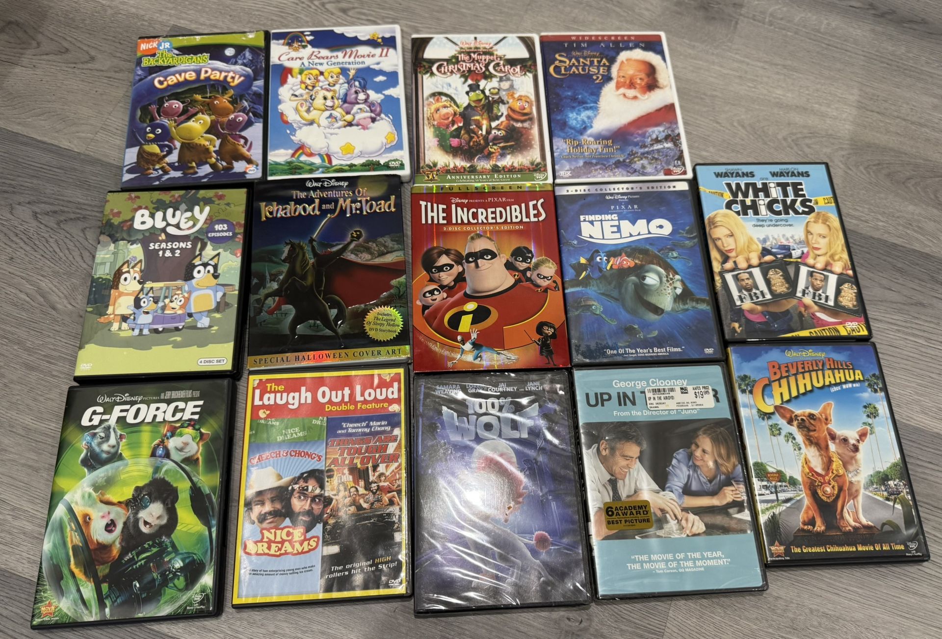 Kids DVD lot – Disney & family movies. Good condition.