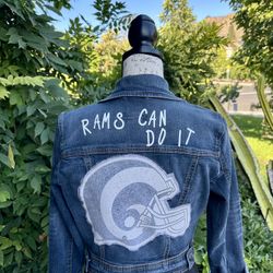 Women's Rams Can Do It Jean Jacket Mossimo S/P