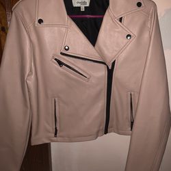Charlotte Russe Light Pink Leather Jacket