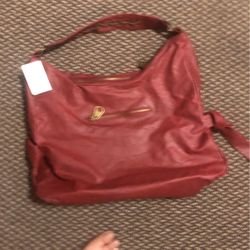 Dark Red Purse Side O/s 097