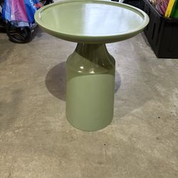 Green Circular Side Table
