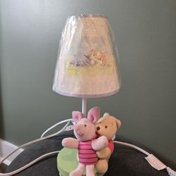 Vintage Disney Pooh & Piglet Plush Nursery Lamp Night Light TESTED Tigger Eeyore,  new