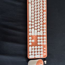 Mofii Wireless Keyboard & Mouse, Retro Typewriter