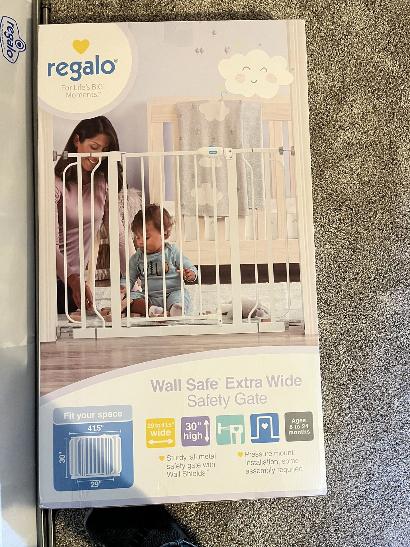 Regalo Wall Safe Extra Wide Safety Gate Baby Gate