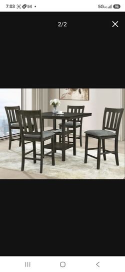 Comedor alto 4 sillas