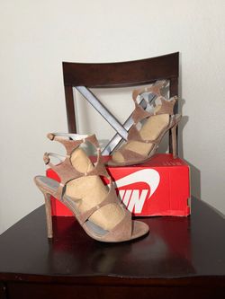 Sergio Rossi vero cuoio heels Taupe Strappy High Heel Sandals size 39