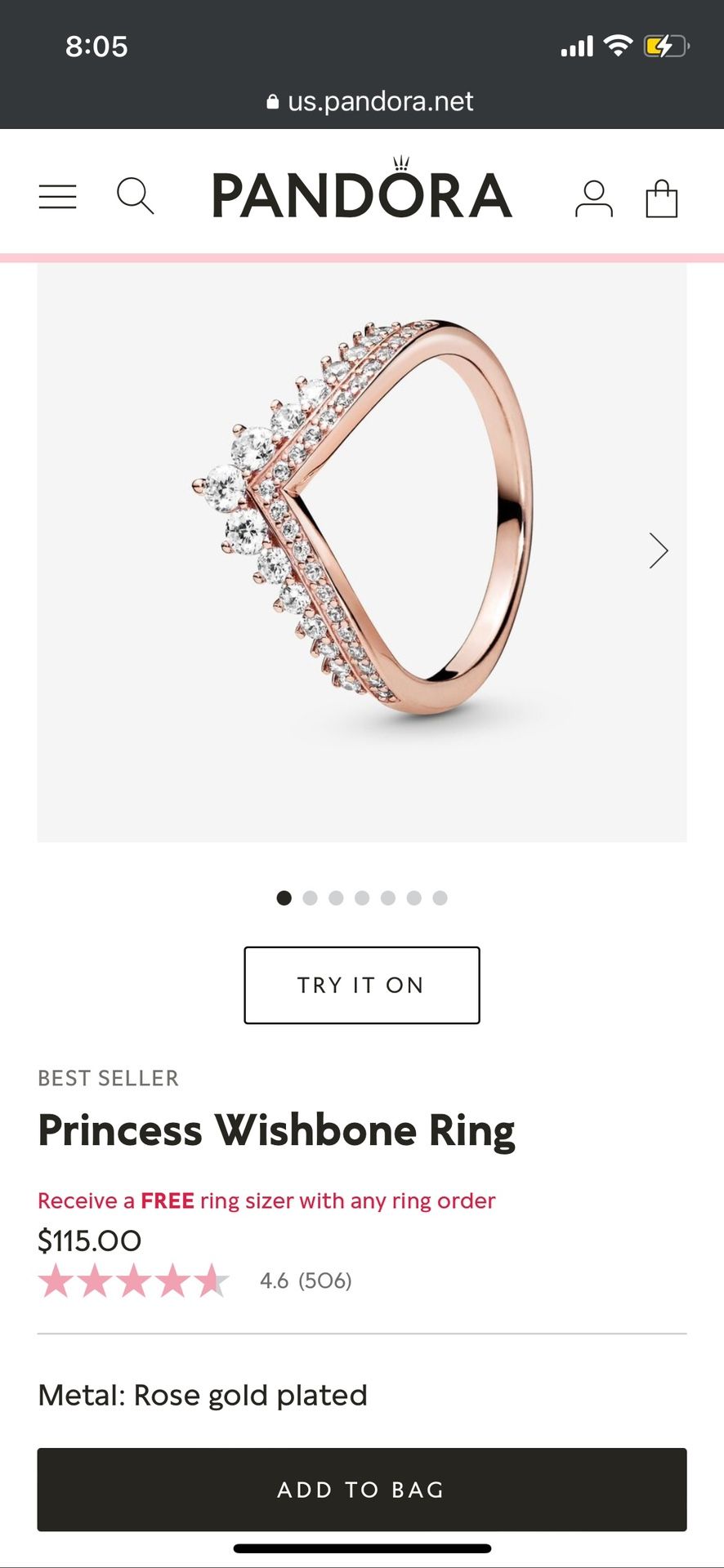 Princess Wishbone Ring