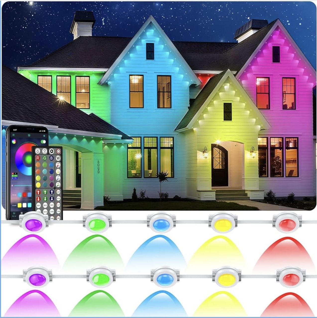 100ft Permanent Outdoor Lights