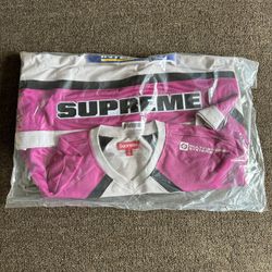 Size XLarge | Supreme Rhinestone Hockey Jersey Light Grey SS25 | IN HAND