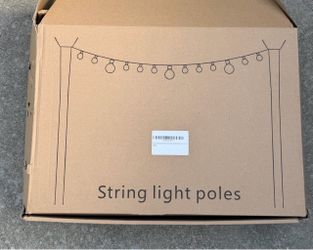 New Outdoor String Light Poles – Set of 6