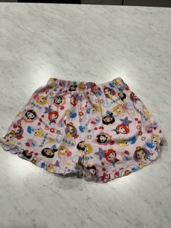 Pink shorts with Disney Princess print