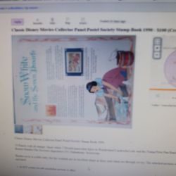 Classic DISNEY movies Collector Panel Postal Society Stamp Book 1990