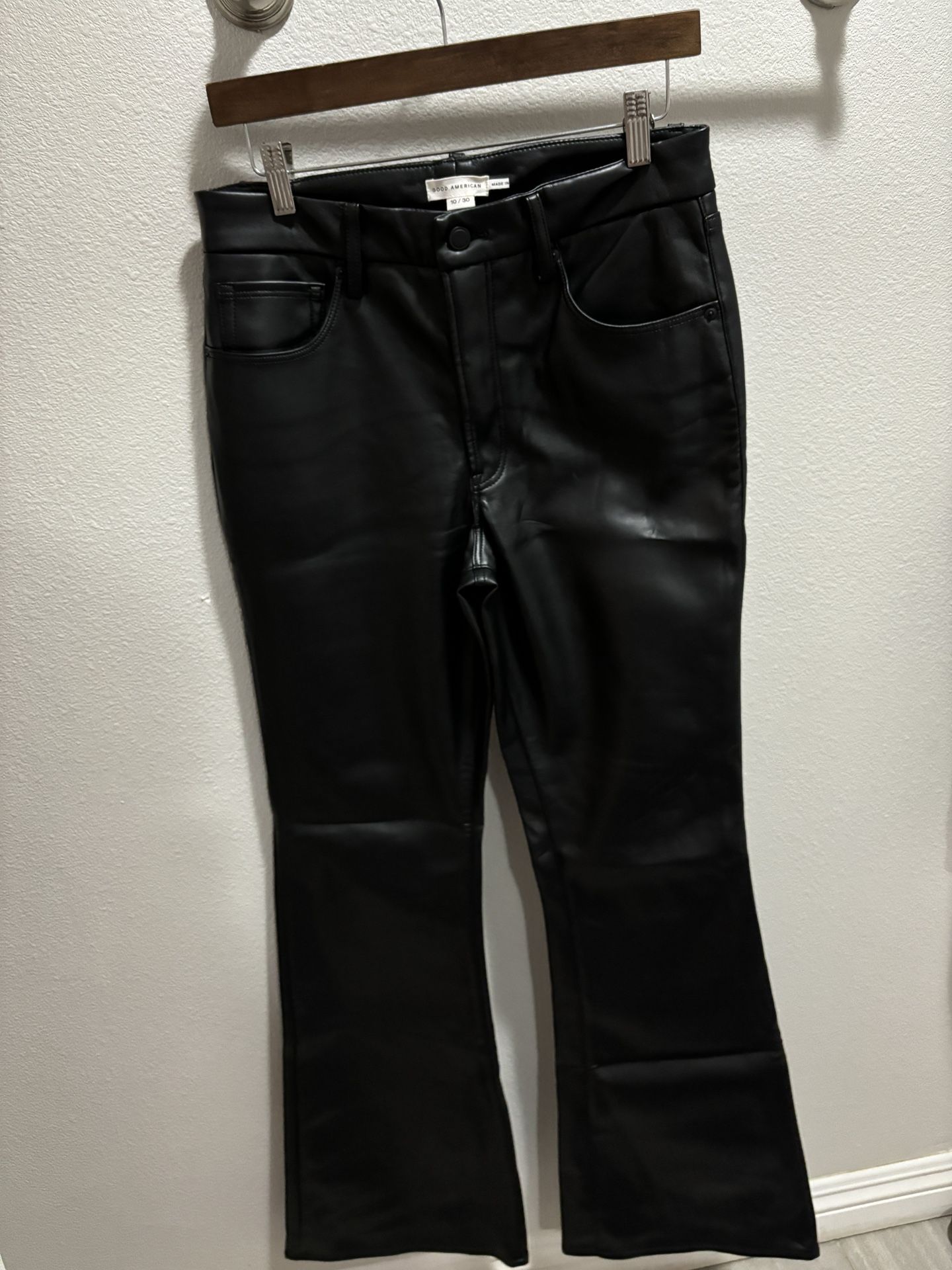 Good American Flare Faux Leather