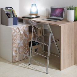 Corner L Shape Scandinavian Design Computer Desk For Home Office 4 Different Assembly Layouts