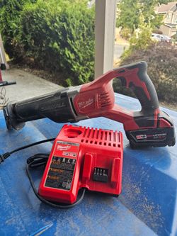 Milwaukee sawzall, battery, charger