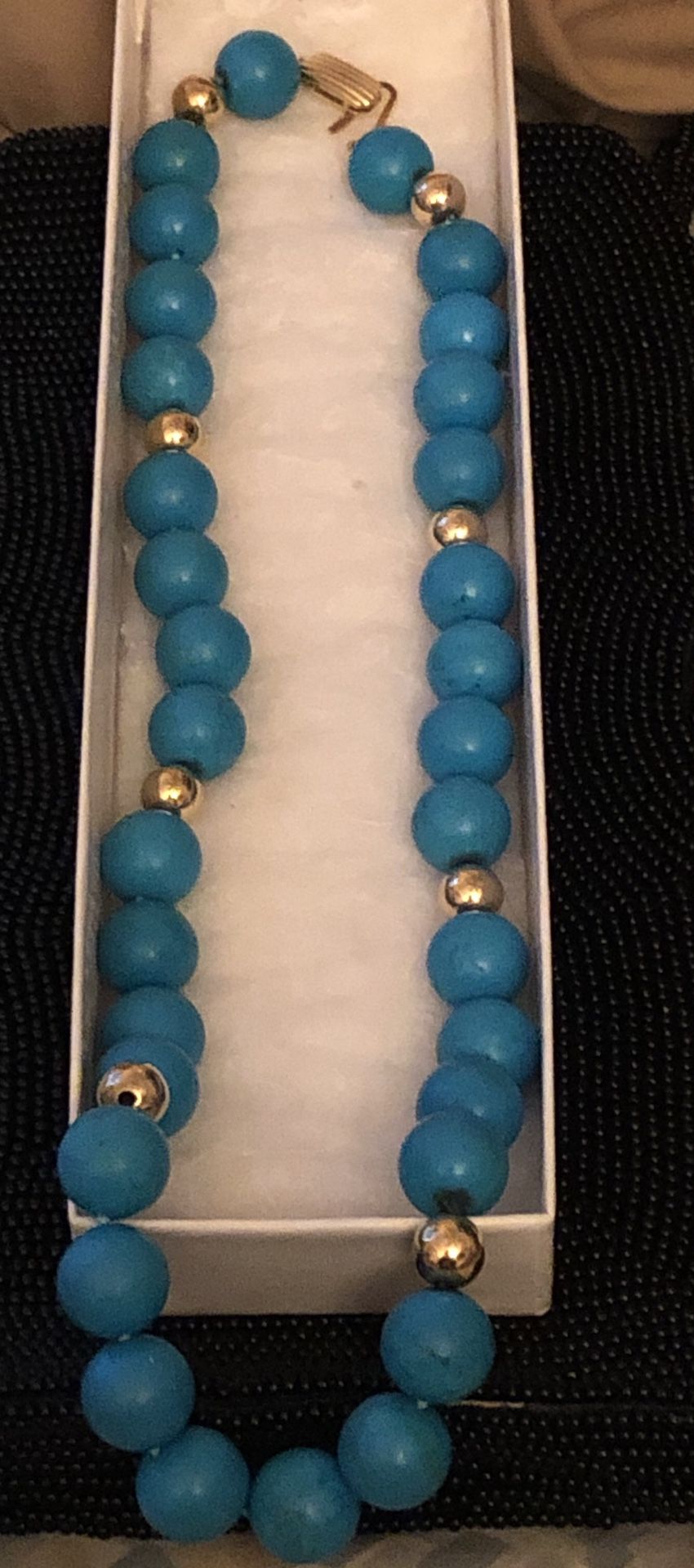 14k Vintage Large Stunning Turquoise Necklace