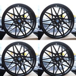 4PCS 19x8.5 Fits BMW 5x120 ET35 CB72.6 Alloy Wheels Satin Black