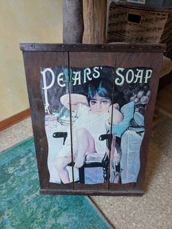 Pears Soap Ad On Wood - Vintage