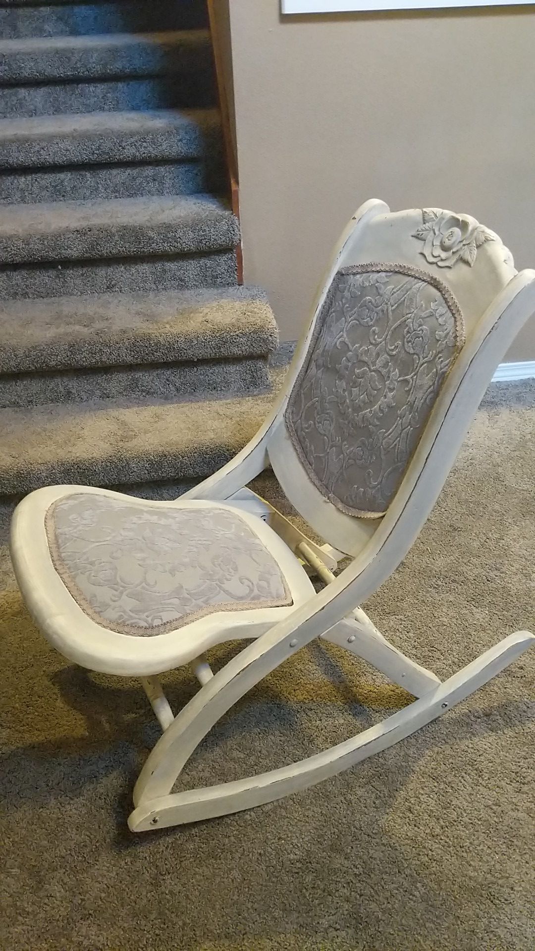 Beautiful antique shabby chic rocking chair