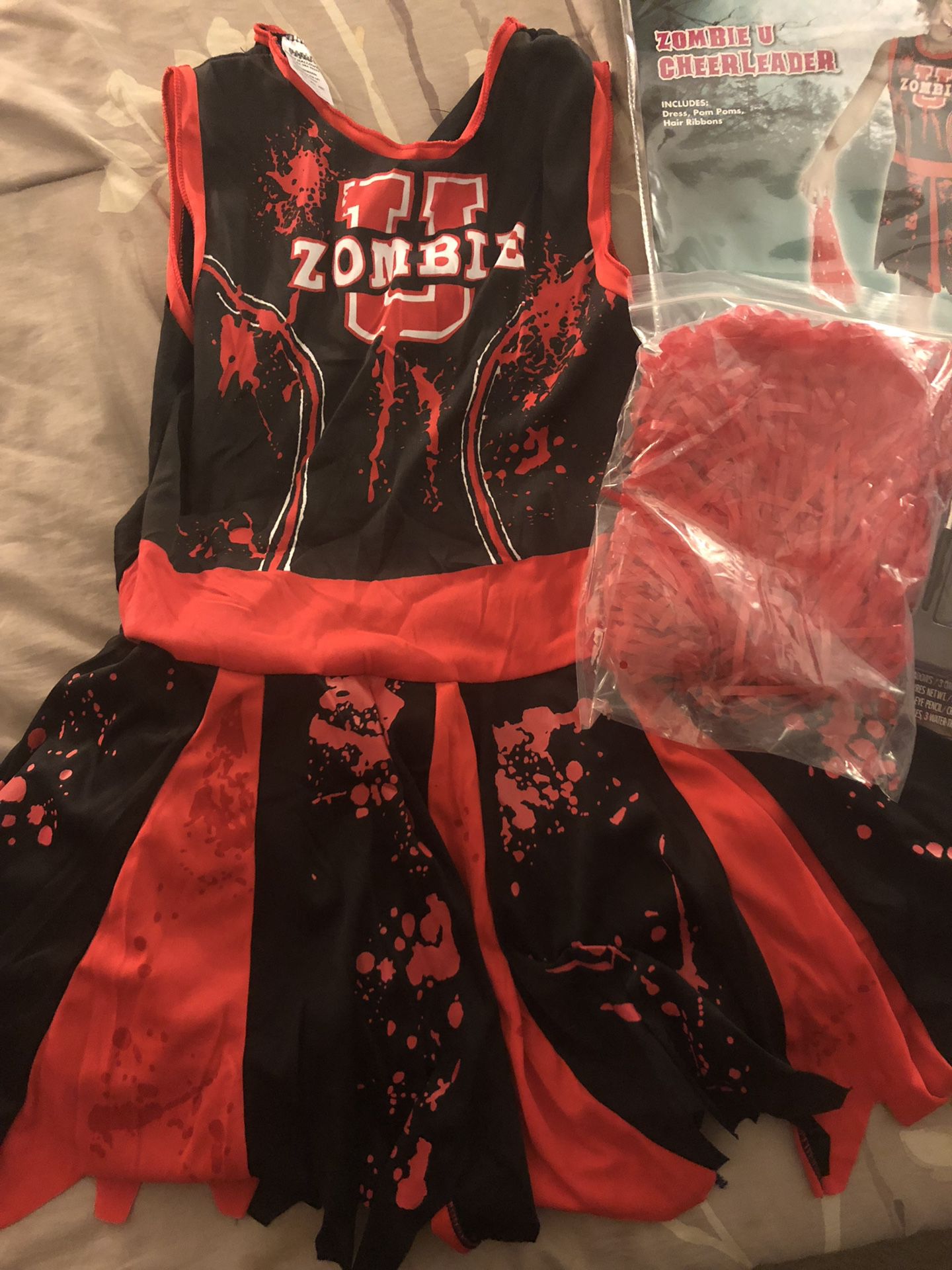 Zombie Cheerleader Costume Child Large