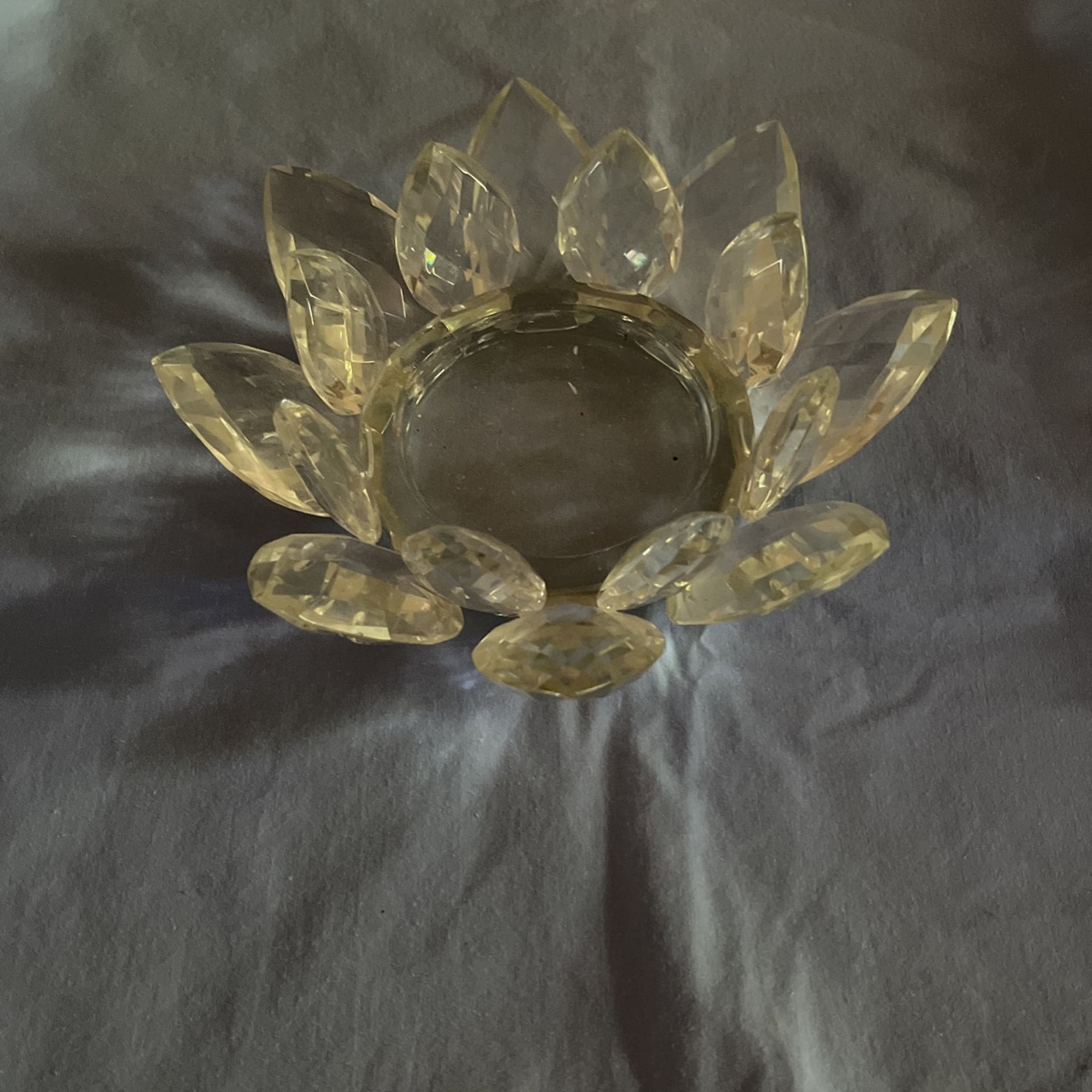 Beautiful Crystal 3” Pillar Candle Holder