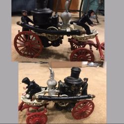 ORIGINAL 1900"s 3 Horse Fire Pumper 