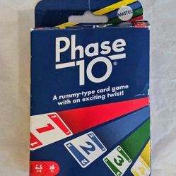 Phase 10, Card Game By Mattel 