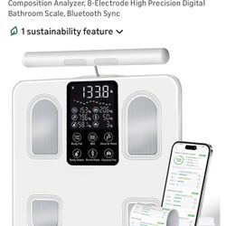 arboleaf Scale for Body Weight, Smart Scale with BMI, Body Fat, Muscle Mass, Upgrade 50+ Metrics Full Body Composition Analyzer, 8-Electrode High Prec