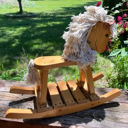 Vintage Wooden Rocking Horse