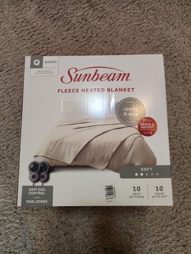 Sunbeam Fleece Heated Blanket Queen