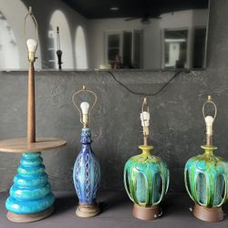 1970s Vintage Honi Chilo Large Lamps