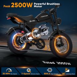 🚀 MOVCAN V70 Electric Bike / Electric Motorcycle for Adults 🚀  💥 Powerful, Fast, and Built for Adventure!  ✅ Peak Power: 2500W Motor (Rated 2000W) 