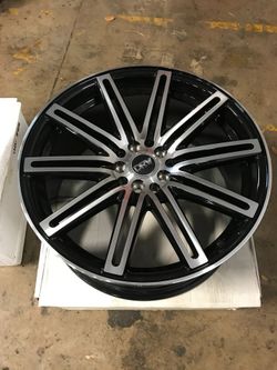 "Brand New 18"" Inch D13 Gloss Black Machined 18X8 Wheels Rims Rines 5X100 5X3.94 5X114.3 5X4.5 Dodge"