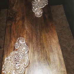 Beautiful Wood Crafted Bohemian Table