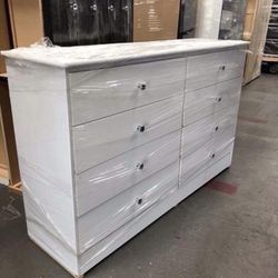 NEW White 8 Drawer Dresser