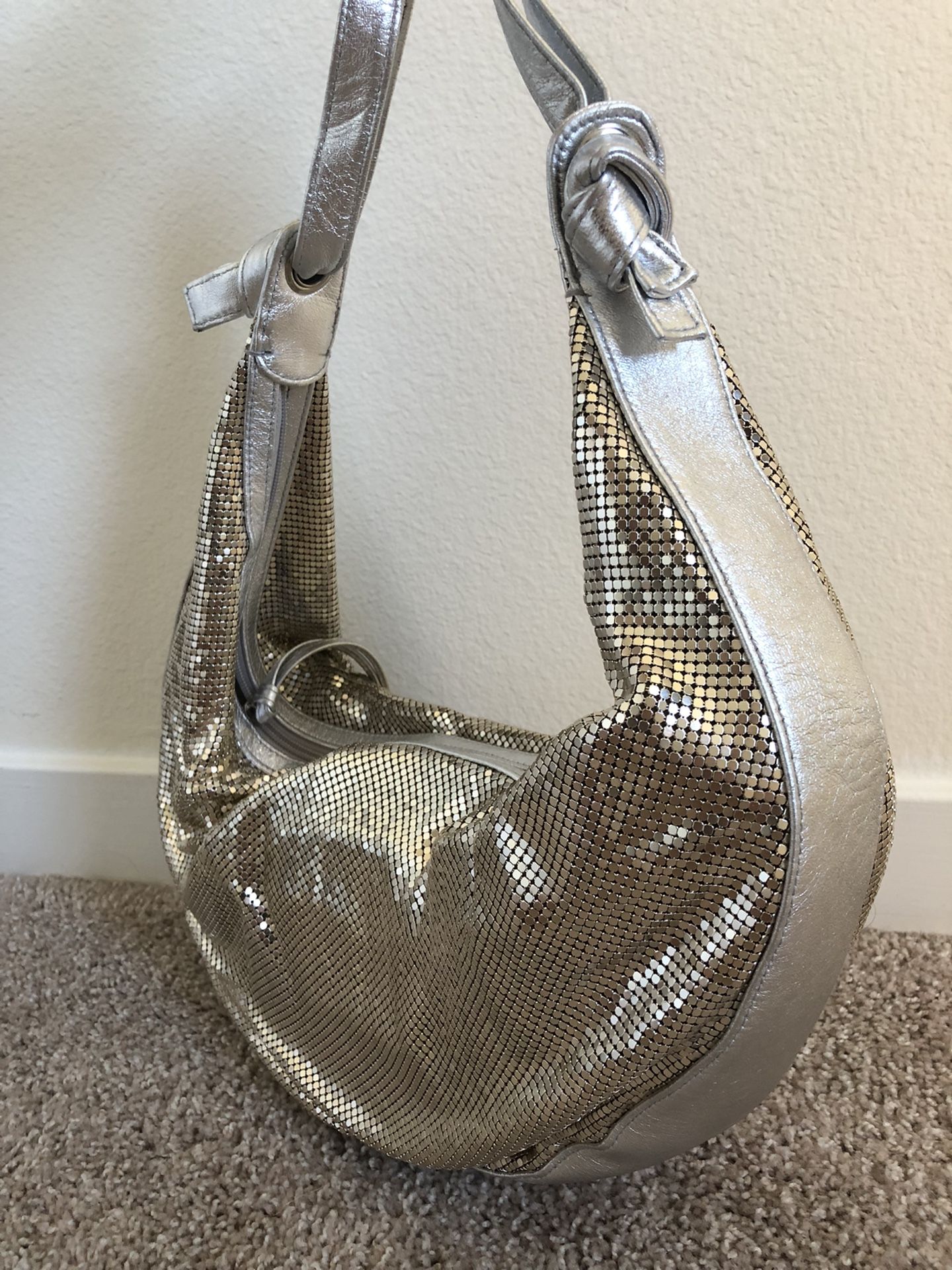 Brand New Jana Feifer Silver Sequin Purse