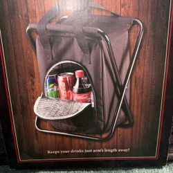 Sideline cooler chair, sturdy metal legs carry handles new