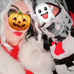 Cruella Deville & Pongo DIY Halloween Costume 