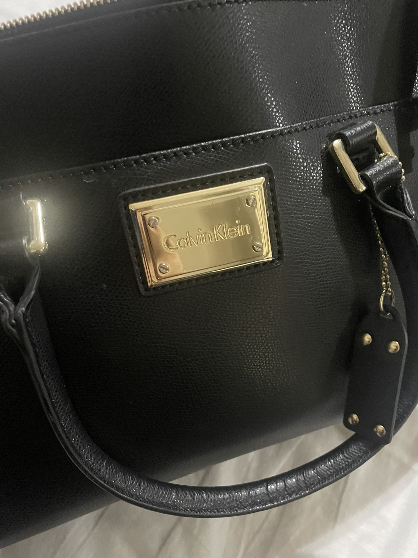 Calvin Klein Black/Gold Purse Shoulder Bag Tote