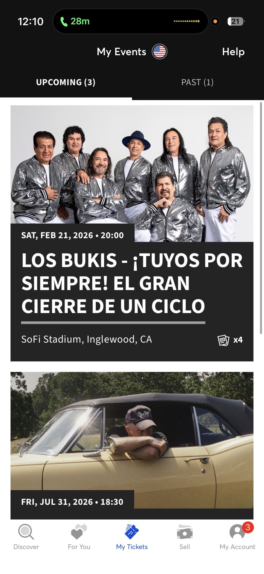 Los Bukis Concert For Feb 21