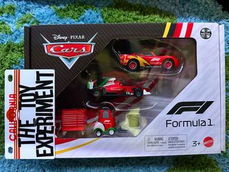 Disney and Pixar's Cars with Formula 1 Die Cast Set by Mattel Lightning McQueen Francesco Bernoulli