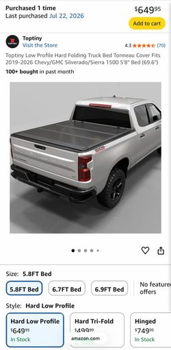 2019-26 Chevy/GMC Tonneau Cover