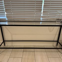 Glass Top Console Table 