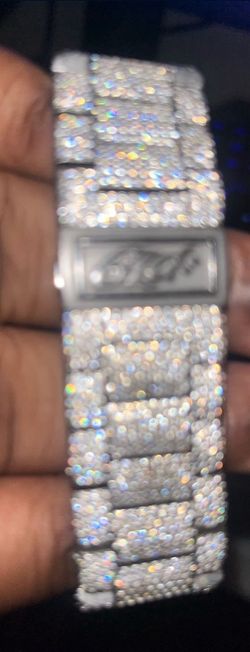 Moissanite Watch Blue Dial